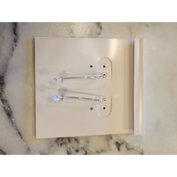 Sterling Silver "Love" Text Drop Earrings With Secure Backing - Picture 3 of 6